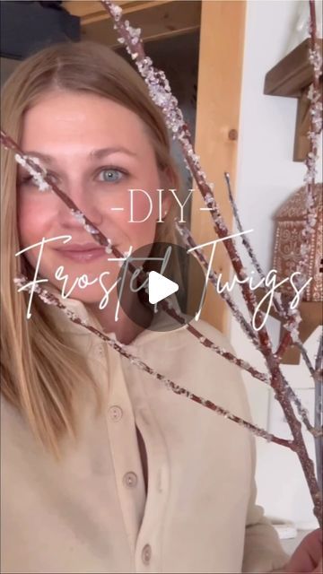 Ashlee Keene | DIY & Design on Instagram: "Like and say TWIG for the materials! DIY Frosted Twigs for under $10… not just one twig but for under $10 you can make multiple frosted twigs! This is a very easy craft that anyone can do and it took me less than 30 minutes to do!
.
.
I cut some twigs off of one of my trees and then use clear glue and some really pretty glass glitter that I found that I put all around the twigs to give it this effect. The greenery I bought as is!
.
.
#craft #crafty #craftideas #holidaydecor #christmasdecor #diycrafts #budgetfriendly" Twig Christmas Trees Diy, Twigs And Branches Decor, Twig Arrangements, Twig Ornaments, The Sassy Barn, Twigs Diy, Twig Christmas Tree, Twig Crafts, Twig Art