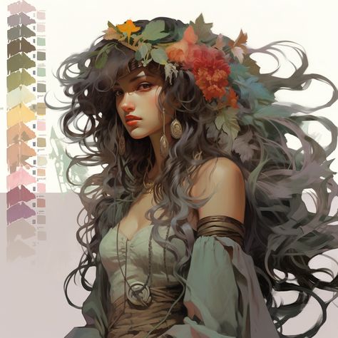 art - spring fae Fae People Fantasy Art, Spring Eladrin Dnd, Fae Character Design, Spring Eladrin, Dark Fae, Fae Art, D D Character Ideas, Fantasy Figures, Urban Fantasy