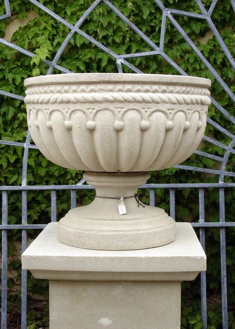 Deborah Silver, Flower Urn, Diy Garden Fountains, Antique Garden, Garden Vases, Stone Vase, Garden Urns, Urn Planters, Stone Planters