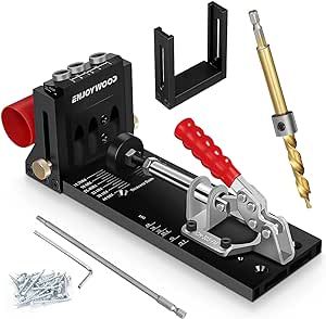 BEST All metal jig, better than Kreg pocket jig. Diy Carpentry Projects, Drill Jig, Diy Carpentry, Slider Design, Pocket Screws, Drill Guide, Carpentry Projects, Pocket Hole Jig, Pocket Hole Screws