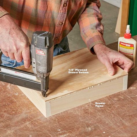 How to Build an Under-Cabinet Drawer (DIY) | Family Handyman Under Cabinet Drawers, Clever Kitchen Storage, Woodworking Store, The Family Handyman, Countertop Appliances, Diy Drawers, Cupboard Drawers, Carpentry Diy, Diy Kitchen Storage