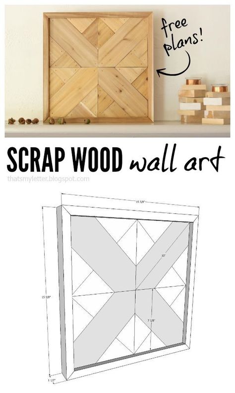 Scrap Wood Wall Art - Jaime Costiglio Wood Quilt Wall Art Pattern, Diy Wood Scraps Ideas, Scrap Wood Headboard, Scrap Wood Wall Art, Scrap Wood Wall, Wood Pattern Design, Diy Wood Wall Art, Scrap Wood Art, Wood Quilt