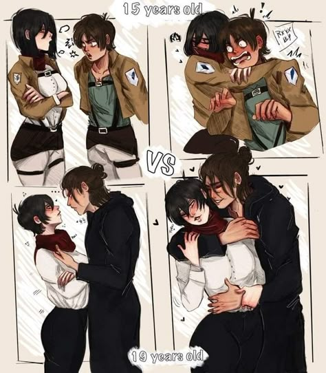 Eremika Aot, Mikasa X Eren, Attack On Titan Aesthetic, Attack On Titan Comic, Eren X Mikasa, Attack On Titan Ships, Attack On Titan Funny, Eren And Mikasa, Attack On Titan Eren