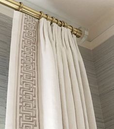 Diy Drapes, Drapery Treatments, Drapery Trim, Curtain Trim, Ikea Curtains, Drapery Designs, Curtains And Draperies, Custom Drapery, Curtains Living