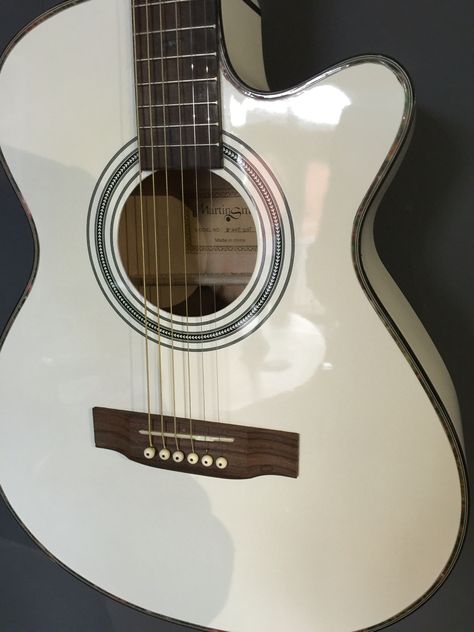 Setting up this beautiful white electro acoustic guitar for a student today. It plays so smoothly and doesn't break the bank either.   If you need your instrument set up for recording or touring then please get in touch. Adjusts to pickups, truss rod, strings or just general work as long as it doesn't require any soldering White Acoustic Guitar, Electro Acoustic Guitar, White Guitar, Guitar Obsession, Guitar Photos, Prs Guitar, Guitar Girl, Beautiful Guitars, Music Aesthetic