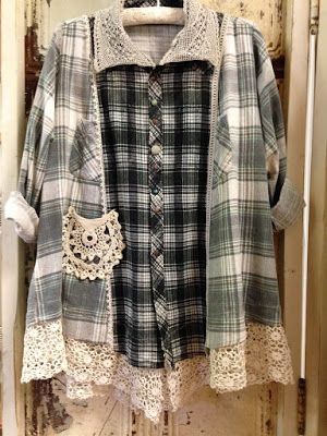 Flannel Shirt Refashion, Redo Clothes, Clothing Upcycle, Upcycle Clothes Diy, Upcycle Shirt, Upcycle Sewing, Repurposed Clothing, Altered Couture, Flannel Shirts