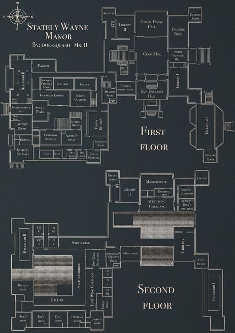 Manor Floor Plan, Castle Floor Plan, Victorian Manor, Wayne Manor, Luxury Floor Plans, Mansion Floor Plan, Luxury Floor, Vintage House Plans, Sims 4 House Design