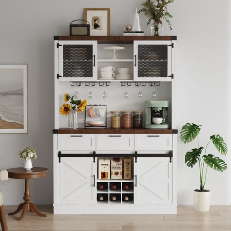 Modern farmhouse coffee bar