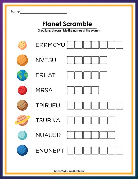 Solar System Worksheets For Kids, Planet Worksheet, Solar System Lessons, Planets Activities, Solar System Worksheets, Solar System Activities, Solar System For Kids, Solar System Projects, Solar System Crafts