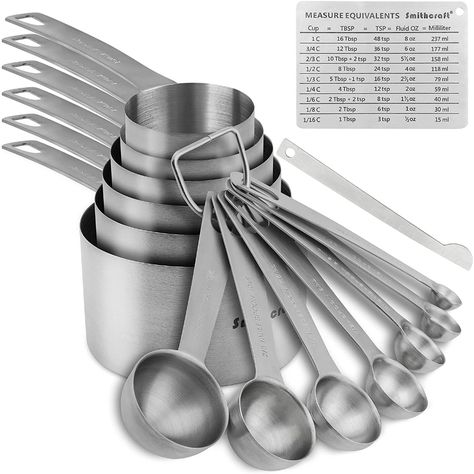 First Apartment Needs, Dry Measuring Cups, Kitchen Improvements, Stainless Steel Measuring Cups, Measuring Cups And Spoons, Measuring Cups & Spoons, Stainless Steel Mixing Bowls, Measuring Cups Set, Measuring Cup