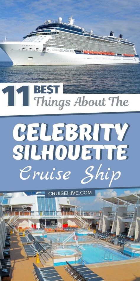 Things to know about the Celebrity Silhouette cruise ship operated by Celebrity Cruises. Features and stats to know before your cruise vacation. #cruise #cruiseship #cruises #cruisevacation #celebritycruises #cruisehive Celebrity Silhouette Cruise Ship, Celebrity Cruise Hacks, Borscht Belt, Celebrity Cruise Line, Celebrity Silhouette, Celebrity Cruise Ships, Cruising Tips, Cruise Secrets, Top Cruise