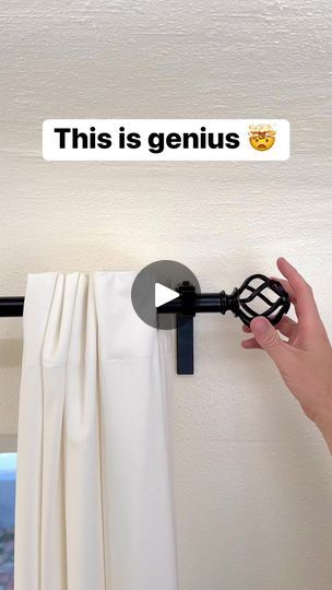 46M views · 190K reactions | Hack to hide the curtain rod #curtains #homedecoration #hacks #genius | Liz & Jeff | Liz & Jeff · Original audio Hooks For Curtain Rods, How To Hide Curtain Rods, Hide Curtain Rod, Curtain Hooks Ideas, Curtain Rods Ideas, Curtain Hacks, How To Hem Curtains, Rod Curtains, Curtains Without Sewing