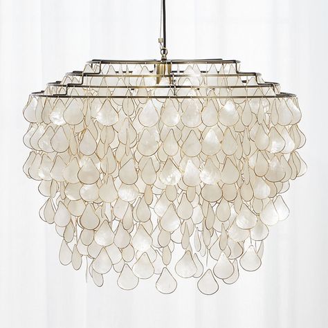 Modern Ceiling Lighting & Wall Lighting | CB2 Capiz Chandelier, Capiz Shell Chandelier, Shell Chandelier, Drum Pendant Lighting, Shell Frame, Globe Pendant Light, Capiz Shell, Brass Pendant Light, Drum Pendant