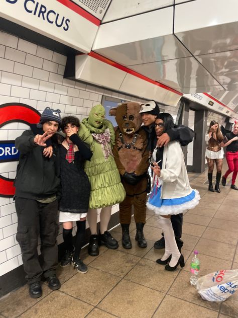 halloween costume inspo ideas teenagers london underground night out rave house party hp motive London Halloween, Teenager Life, Costume Inspo, London Underground, House Party, Halloween Costume, Halloween Costumes, Night Out, London