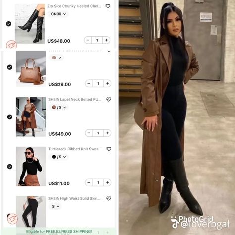 Classy Outfits Shein, Business Airport Outfit, Shein Fall Outfit Ideas 2023, Shein Fall Outfits Black Women, Shein Business Casual Outfits, Shien Outfit Idea For Winter, Shein Outfits Fall 2023 Baddie, Winter Shein Outfits, Shein Modest Outfits