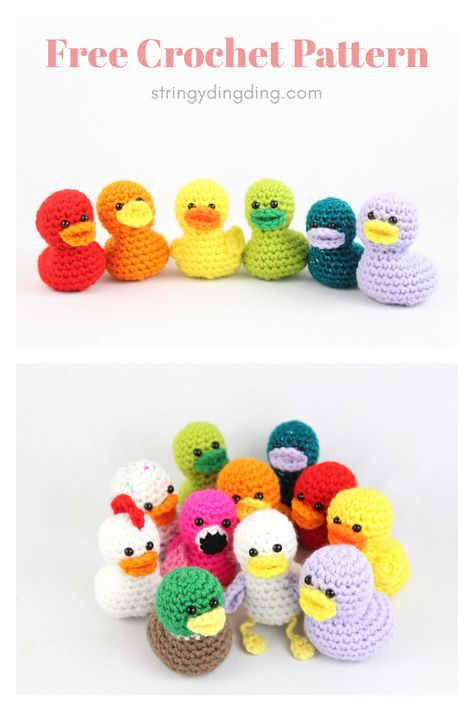 20 Minute Duck Amigurumi Free Crochet Pattern Crochet Rubber Duck Pattern Free Amigurumi, Rubber Duck Amigurumi Free Pattern, Rubber Duck Crochet Pattern Free, Crochet Rubber Duck Free Pattern, Crochet Ducks, Duck Crochet Pattern, Duck Amigurumi, Duck Crochet, Crochet Critters