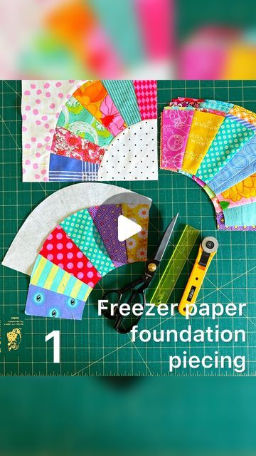 23K views · 2K likes | Emma Jean Jansen on Instagram: "•Part 1• Freezer paper foundation piecing tutorial.  I’ve been wanting to share this technique I use for foundation piecing for some time now. As I remaking my Wheels of Fortune quilt in scraps, I thought why not.  Part 1 is all about the preparation. Stay tuned for Part 2 and 3.  The pattern is my Wheels of Fortune quilt. The pattern is going to be re-released very soon with extra sizes!  Edit: the lovely Anna from @berninaaustralia contacted me directly and gave me instructions to turn off my upper stitch sensor. Would that have been a sensible option, why yes, much more than overriding the machine every 10 stitches or so. Some people are so clever 😊  #emmajeanjansen #emmajeanjansenpattern #wheelsoffortunequilt #wheelsoffortunequilt Foundation Pieced Quilt Patterns, Flying Geese Foundation Paper Piecing, Origami Quilt Blocks, Wheel Of Fortune Quilt Block, Flying Geese Fpp, Foundation Paper Piecing Templates, Foundation Paper Piecing Tutorial, Applique Quilts Tutorial, Cleopatra’s Fan Quilt Pattern