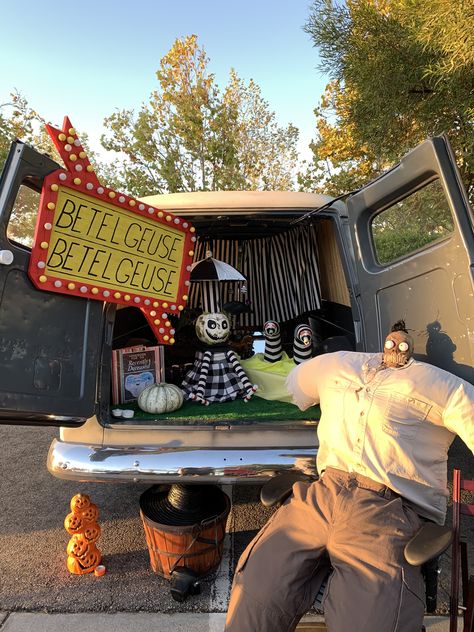 Beatle Juice Trunk Or Treat, Corpse Bride Trunk Or Treat, Beetlejuice Trunk Or Treat Ideas For Cars, Beetlejuice Trunk Or Treat Ideas For Suv, Bettle Juice Trunk Or Treat, Beetlejuice Scarecrow, Little Shop Of Horrors Trunk Or Treat, Beetlejuice Office Decor, Trunk Or Treat Ideas For Cars Beetlejuice