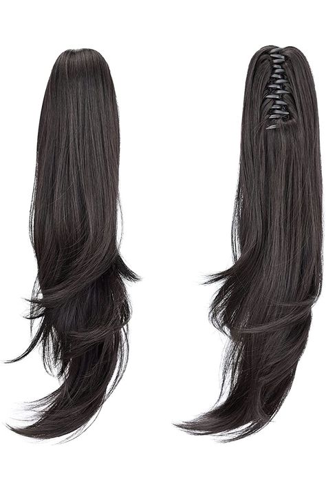 Ponytail Black Hair, Hair Extension Ponytail, Extension Ponytail, Ponytail Clip, Loose Ponytail, Ponytail Wig, Black Hair Extensions, Human Hair Clip Ins, Clip In Ponytail