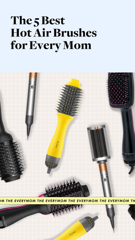 Looking to add a new styling tool to your haircare routine? One mom is sharing five of the best hot air brushes for every hair type and need. Brush Dryer Hair, Amika Hair Tools, Hairdryer Brush, Best Hair Dryers Top 10, Best Hair Styling Tools, Dryer Brush, Best Hair Dryer Brush, Hair Brush Dryer, Best Round Brush Hair Dryer