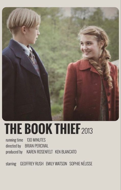 The Book Thief Poster, The Book Thief Movie Poster, The Book Thief Movie, Sophie Nelisse, Emily Watson, Book Thief, To Catch A Thief, Movie Aesthetic, The Book Thief