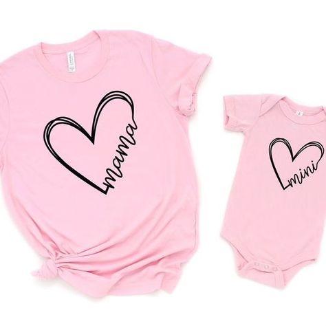 Mama Mini Heart Shirts, Family Matching Tee, Mommy And Mini Tee, Trendy Mother's Day Shirt, New Mom Gift, Baby Shower Gift, Mothers Day Gift 👉Click to buy from Etsy Shop :🛒 http://www.EpicFashionUs.etsy.com/listing/1702308226/mama-mini-heart-shirts-family-matching 📌Store Link in Bio Welcome to EpicFashionUS! Its great to see you here! We prioritize one thing here and that is quality and customer satisfaction. 👉Our Tshirts are: -Made from 4.2-ounce cotton -All solid colors are 100% cotto... Mommy And Mini, New Mom Gift, Matching Tees, Heart Shirt, Mothers Day Shirts, Mini Heart, New Mom, Gifts For New Moms, Family Matching