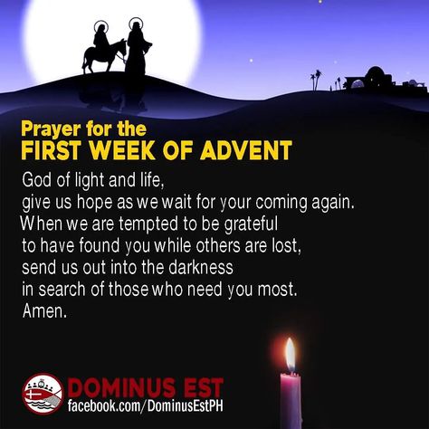 Advent Prayers Catholic, First Week Of Advent, Advent Catholic, Advent Hope, Prayer For Prosperity, Dinner Prayer, Prayers Catholic, Advent Prayers, First Sunday Of Advent