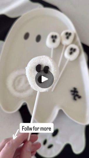 1.2K views · 405 reactions | Boo-tifully spooky and sweet! 👻🍬 These Ghost Marshmallows are the perfect treat to add a ghostly touch to your Halloween snacks. Pop them into hot chocolate, top cupcakes, or enjoy on their own — they’re cute, delicious, and a guaranteed hit with all ages! 🎃✨

**:**
#GhostMarshmallows #HalloweenTreats #SpookySnacks #HalloweenDesserts #MarshmallowGhosts #TrickOrTreat #HalloweenHotChocolate #SweetAndSpooky #DIYHalloween #FestiveFood | Recipes Ticket | Melodrama · Spooky Fun Halloween Halloween Marshmallow Pops, Ghost Marshmallows, Spooky Snacks, Marshmallow Pops, Halloween Snacks, Halloween Desserts, Melodrama, Food Festival, Marshmallows