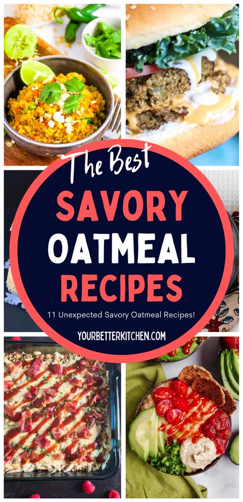 Oatmeal Dinner, Rolled Oats Recipe, Savory Oatmeal Recipes, Easy Comfort Food Dinners, Steel Cut Oats Recipe, Oats Recipes Breakfast, Savory Oatmeal, Protein Oatmeal, Lost 100 Pounds