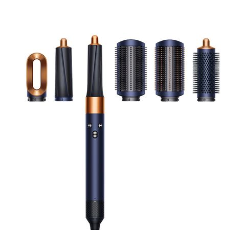 Check out the fantastic selection of Airwrap™ accessories available to you in this holiday set from Dyson!   • No extreme heat • Attracts and wraps hair, using only air • Styles and dries simultaneously • Engineered for different hair types • Voluminous curls and waves • Smooth, blow-dry finish • Colour: Dark blue; copper • Country of origin: Malaysia  Includes:  • 30mm Airwrap™ barrels • 40mm Airwrap™ barrels • Firm smoothing brush • Soft smoothing brush • Round volumizing brush • Pre Dyson Air Wrap, Dyson Airwrap Complete, Smoothing Brush, Air Wrap, City View Night, Dyson Airwrap, Different Hair Types, Voluminous Curls, Armani Prive