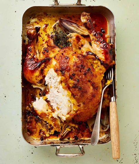 Roast chicken and super salads: Yotam Ottolenghi’s recipes for an alfresco feast | Summer food and drink | The Guardian Fall Chicken Recipes, Otto Lenghi, Chipotle Recipes Chicken, Chipotle In Adobo Sauce, Roasted Fennel, Cooking Chicken, Green Bean Salads, Small Food Processor, Chipotle Chicken