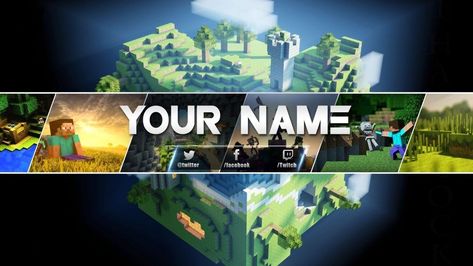 Minecraft Youtube Banner, Bus Cartoon, Twitch Streaming Setup, Best Banner Design, Minecraft Banner Designs, Minecraft Banners, Picture Banner, Youtube Banner Backgrounds, Youtube Banner Design