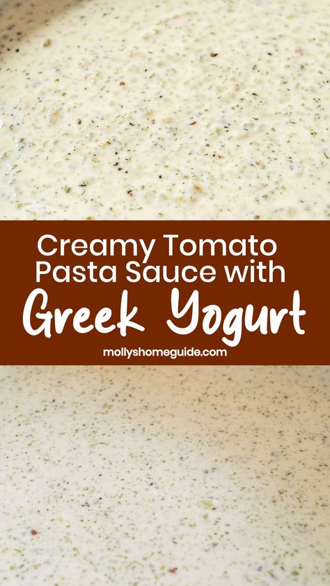 Discover the delicious union of tomato pasta sauce with Greek yogurt in this easy recipe. Creamy, tangy, and packed with flavor, this sauce brings a refreshing twist to your traditional pasta dishes. Perfect for a quick weeknight dinner or a cozy family meal, it's sure to become a new favorite at your table. With simple ingredients and minimal preparation time, you can enjoy a homemade sauce that is both creamy and light. Pasta Yogurt Sauce, Pasta Sauce With Greek Yogurt, Healthy Tomato Pasta, Yogurt Pasta Sauce, Greek Yogurt Pasta Sauce, Sauce With Greek Yogurt, Greek Yogurt Alfredo Sauce, Yogurt Pasta, Creamy Tomato Pasta Sauce