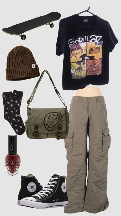 Grunge Fits, Future Clothes, Cool Fits, Swaggy Outfits, Gorillaz, Dream Style, Really Cute Outfits, Cool Clothes, Fit Ideas