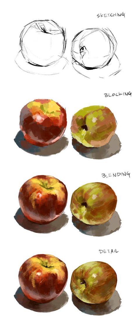 Oil Painting Apple, Apple Painting Acrylic, Apple Oil Painting, Oil Painting Fruit, Apple Drawing, Apple Painting, Digital Painting Techniques, Digital Oil Painting, Oil Painting Tutorial