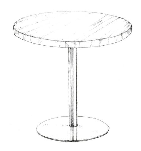 table sketch Table Drawing Reference, Table Drawing Sketch, Table Sketch, Table Drawing, Circle Table, Interior Design Sketches, Circular Table, Table Ronde, Black And White Lines