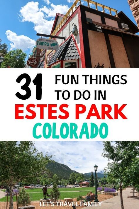 Fun things to do in Estes Park Colorado in Spring, Winter, Summer or Fall. From places to eat and where to stay in Estes Park, things to do with kids and how to get around, add this great Colorado destination to one of your bucket lists. #estespark #colorado #familytravel #rockymountain Colorado In Spring, Estes Park Hikes, Estes Park Restaurants, Estes Park Engagement Photos, Colorado Cabins, Reiki Training, Rocky Mountain National Park Colorado, Road Trip To Colorado, Colorado Fall