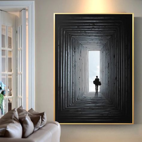 bol.com | Canvas Schilderij EINDELIJK - Kunst aan je Muur - XL woonkamer poster - ZWART - 80 x... Nordic Wall Art, Fine Art Giclee Prints, Nordic Wall, Time Art, Black And White Posters, Unique Canvas, Canvas Texture, Rooms Home Decor, Labyrinth