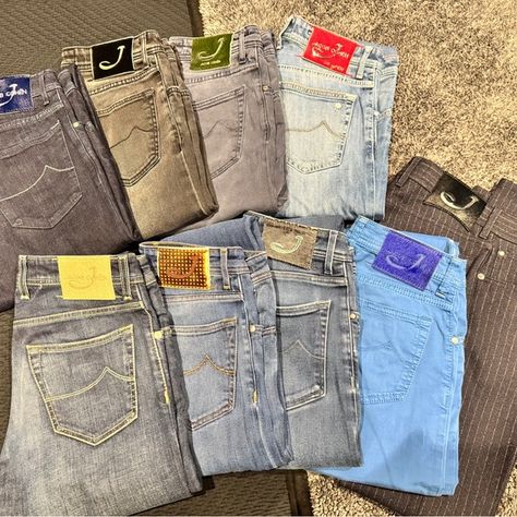 Variety of Men’s JACOB COHEN Jeans Jacob Cohen Jeans, Red Label, Label Sizes, Limited Edition, Outfit Inspo, Red, Fashion Tips, Pins, Clothes Design