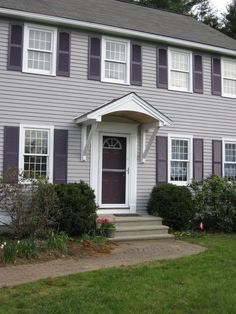 Colonial Front Door Ideas, Awning Diy, Colonial Front Door, Front Door Overhang, Awning Over Door, Porch Overhang, Front Door Awning, Door Overhang, Front Door Canopy