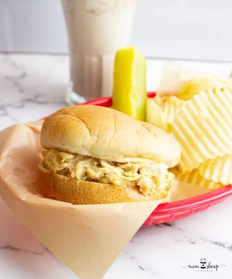 This hot and creamy chicken sandwich is so easy to make, only requires a handful of ingredients, and is budget friendly. Once you make this sloppy chicken sandwich, you will understand why it’s so popular in Ohio and has been for decades. To make this recipe, you will need:Chicken breast – Canned, fresh, or rotisserie, or leftover roasted chicken works great. Soup – normally most will use Cream of Chicken, but some use Cream of Mushroom. Crackers – this again, is a personal prefer… Spicy Shredded Chicken, Shredded Chicken Sandwiches, Alabama White Sauce, White Bbq Sauce, Roast Chicken Leftovers, Potato Patties, Chicken Sandwich Recipes, Chicken Sandwiches, Delicious Sandwiches