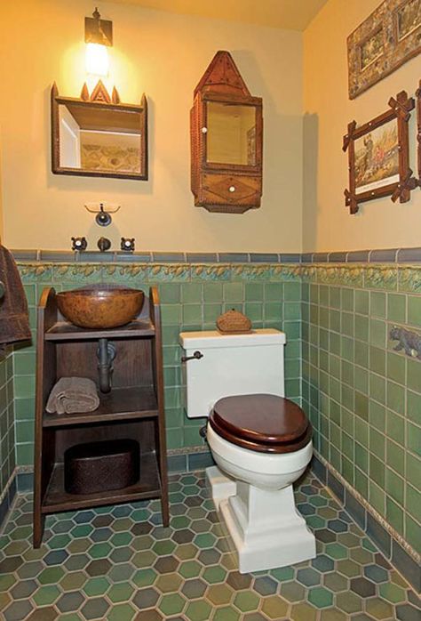 Arts And Crafts Bathroom, Craftsman Interiors, Bungalow Bathroom, Arts And Crafts Interiors, Craftsman Bathroom, Arts And Crafts Storage, Craftsman Homes, Arts And Crafts Furniture, Arts And Crafts House