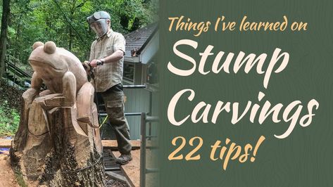 Tips On Chainsaw Carving Tree Stumps - Custom Sculpture & Sign Company Tree Stump Sculpture, Tree Carving Ideas, Wood Carving Tree Stumps, Chainsaw Tree Carving, Tree Trunk Sculpture, Log Carving, Stump Carving, Carved Tree Stumps Wood Sculpture, Carved Tree Stump