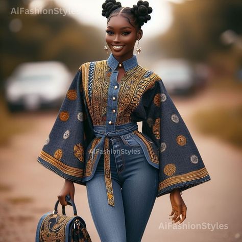 Woman Style 2024, African Print Outfits For Women, Afro Style Fashion, Afropunk Fashion, African Print Outfits, African Outfits For Women, Afrocentric Fashion, Diy Fashion Scarf, Happy New Month