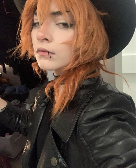 Chuuya Cosplay Makeup, Chuuya Hairstyle, Chuuya Haircut, Chuuya Hair, Chuya Cosplay, Chuuya Nakahara Cosplay, Chuuya Cosplay, Bsd Cosplay, Punk Makeup