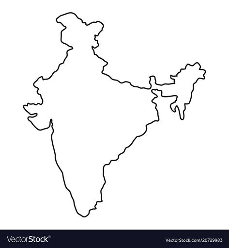 Indian Map Drawing, India Map Drawing Sketch, India Map Tattoo Design, Bharat Map, India Map Drawing, Indian Map Art, Outline Map Of India With States, India Map Illustration, India Map Outline Drawing