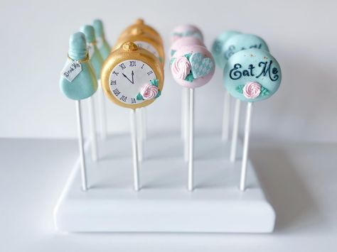 Alice in Wonderland Cake Pops to match yesterdays Cookies 🩵💖🤍 #cakepops #aliceinwonderland #aliceinwonderlandcakepops #treatmaker #cakepopsofinstagram Alice In Wonderland Cakepops, Alice In Wonderland Cake Pops, Alice In Wonderland Cake, Wonderland Cake, Alice In Wonderland Cakes, Wonderland Birthday, Alice In Wonderland Birthday, Birthday Themes, Cake Pop