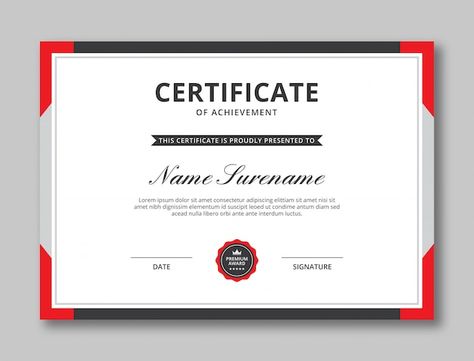 Certificate Design Inspiration, Awards Certificates Design, Student Awards Certificates, Catalog Cover Design, Certificate Of Recognition Template, Identity Card Design, Certificate Of Achievement Template, Digital Photography Lessons, Award Template