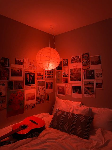 #cozyhome #cozy #roomdecorbedroom #room #roomtour #artgalleries #galleryart #lighting #mcm #bedroomlighting #aesthetic #guitar #lantern Dim Lights Aesthetic Room, Cozy Room Setup, Dim Lit Room Aesthetic, Mood Lighting Bedroom Aesthetic, Ambient Lighting Bedroom Ideas, Cozy Room Lighting, Cozy Lighting Bedroom, Orange Light Aesthetic, Mood Lighting For Bedroom