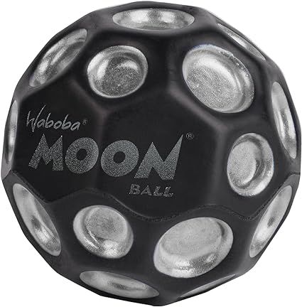 Waboba The Original Moon Ball - Hyper Bouncy Ball - All Ages Extreme Bounce and Fun - Perfect for Active Play and Outdoor Games - Black/Silver Dark Side Of Moon, Office Desk Toys, Dude Perfect, Bouncy Ball, Bouncy Balls, Trick Shots, Game Black, Active Play, Dark Side Of The Moon